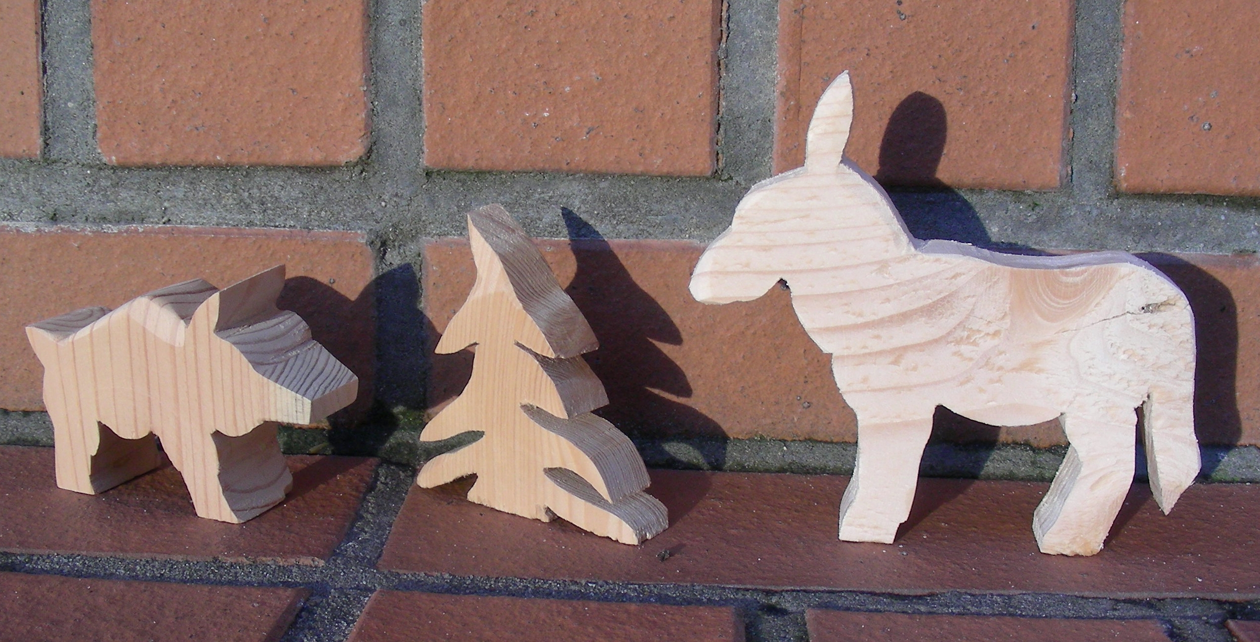 Holz-Hund, Holz-Tanne, Holz-Esel, Made by Dr. Scheibe