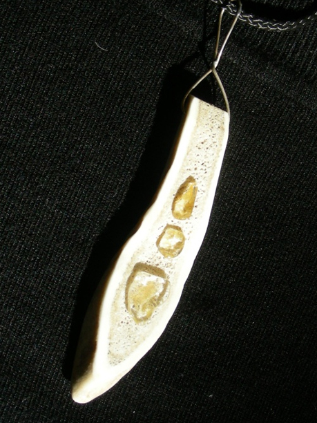 Schmuck aus Damhirschgeweih mit Citrin Made by Dr. Scheibe