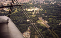 Blick aus einem Flugzeug